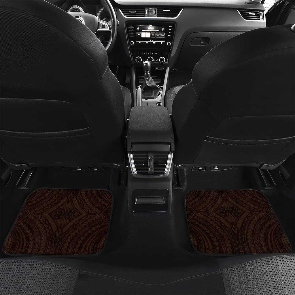Hafa Adai Guam Discovery Day Car Mats Chamorro Latte Stone Hand Brown Version
