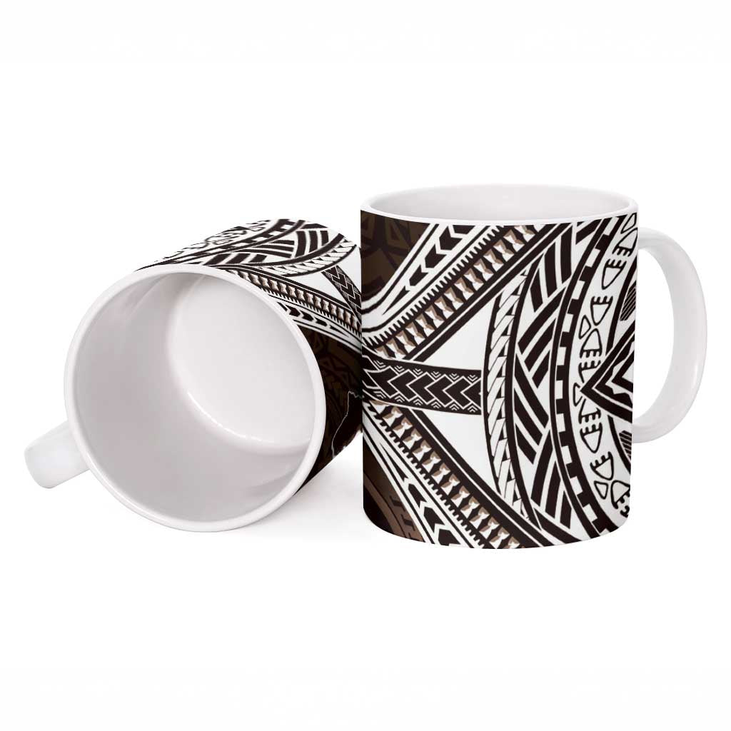 Hafa Adai Guam Discovery Day Ceramic Mug Chamorro Latte Stone Hand Brown Version LT14 - Polynesian Pride