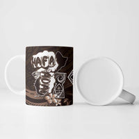 Hafa Adai Guam Discovery Day Ceramic Mug Chamorro Latte Stone Hand Brown Version LT14 - Polynesian Pride