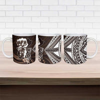 Hafa Adai Guam Discovery Day Ceramic Mug Chamorro Latte Stone Hand Brown Version LT14 - Polynesian Pride