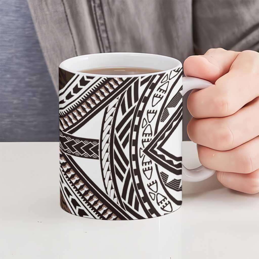 Hafa Adai Guam Discovery Day Ceramic Mug Chamorro Latte Stone Hand Brown Version LT14 - Polynesian Pride