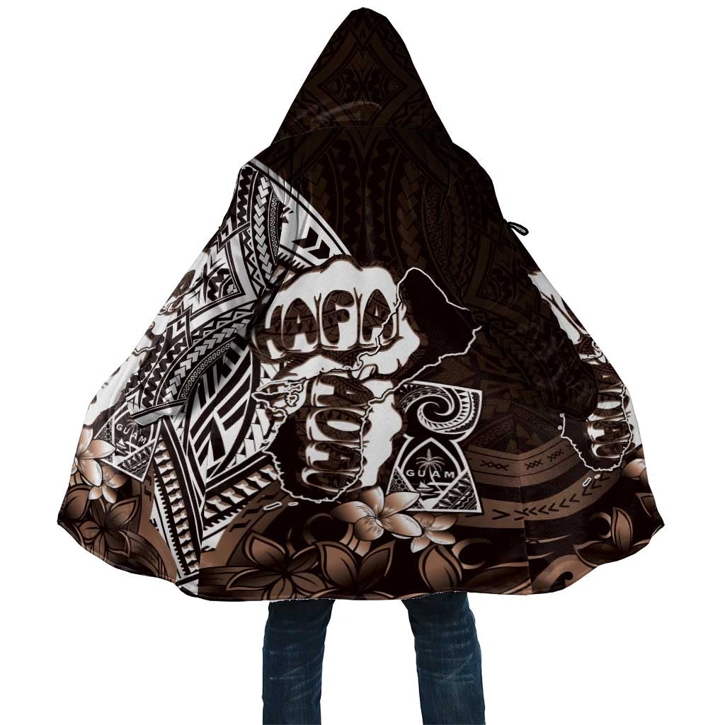 Hafa Adai Guam Discovery Day Cloak Chamorro Latte Stone Hand Brown Version