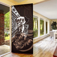 Hafa Adai Guam Discovery Day Door Cover Chamorro Latte Stone Hand Brown Version