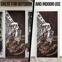 Hafa Adai Guam Discovery Day Door Cover Chamorro Latte Stone Hand Brown Version