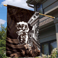 Hafa Adai Guam Discovery Day Garden Flag Chamorro Latte Stone Hand Brown Version