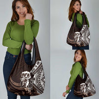 Hafa Adai Guam Discovery Day Grocery Bag Chamorro Latte Stone Hand Brown Version LT14 - Polynesian Pride