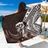 Hafa Adai Guam Discovery Day Sarong Chamorro Latte Stone Hand Brown Version