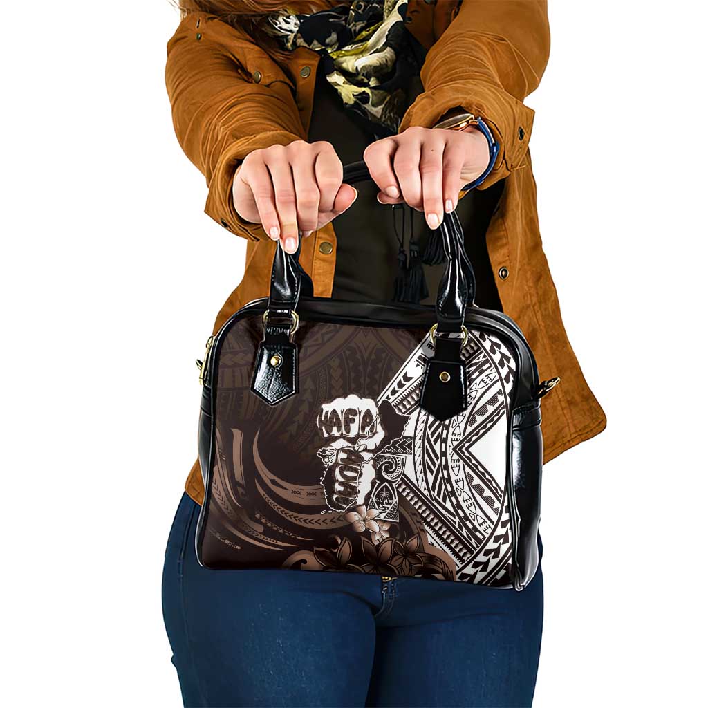 Hafa Adai Guam Discovery Day Shoulder Handbag Chamorro Latte Stone Hand Brown Version