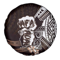 Hafa Adai Guam Discovery Day Spare Tire Cover Chamorro Latte Stone Hand Brown Version