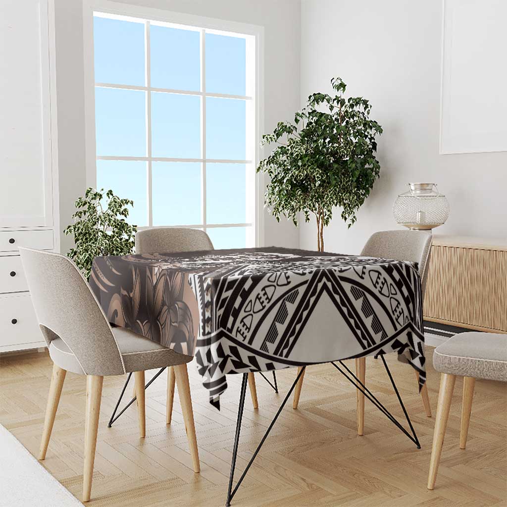 Hafa Adai Guam Discovery Day Tablecloth Chamorro Latte Stone Hand Brown Version LT14 - Polynesian Pride