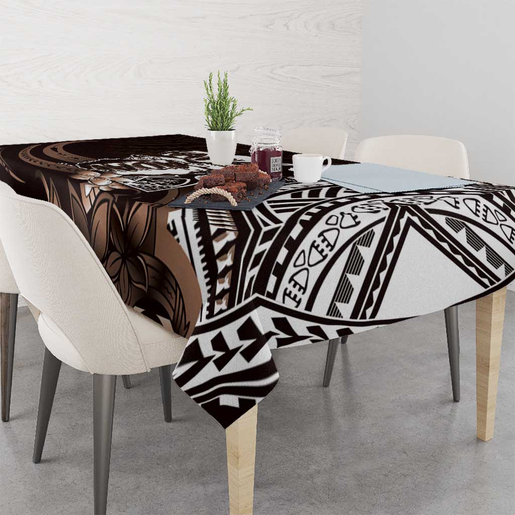 Hafa Adai Guam Discovery Day Tablecloth Chamorro Latte Stone Hand Brown Version LT14 - Polynesian Pride