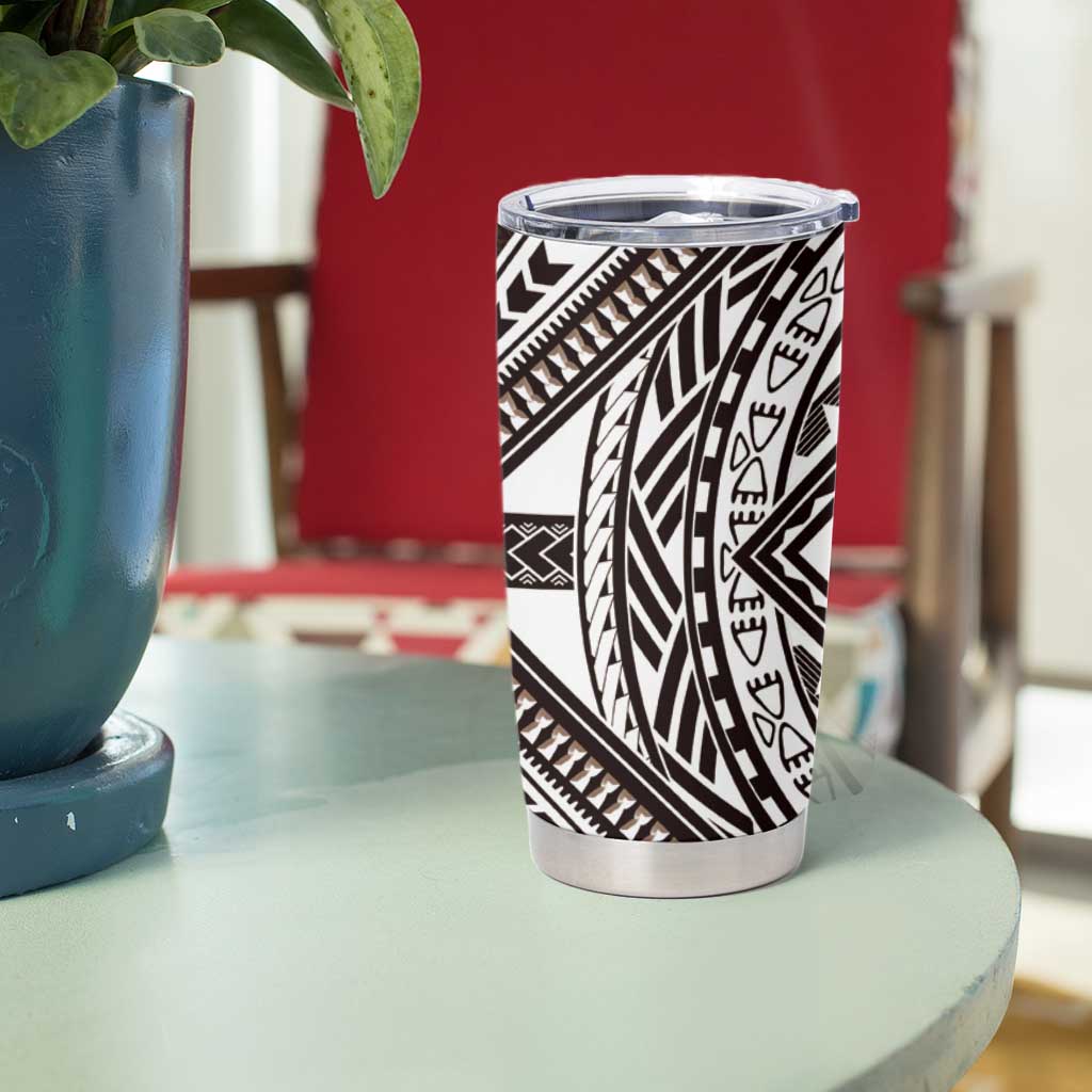 Hafa Adai Guam Discovery Day Tumbler Cup Chamorro Latte Stone Hand Brown Version