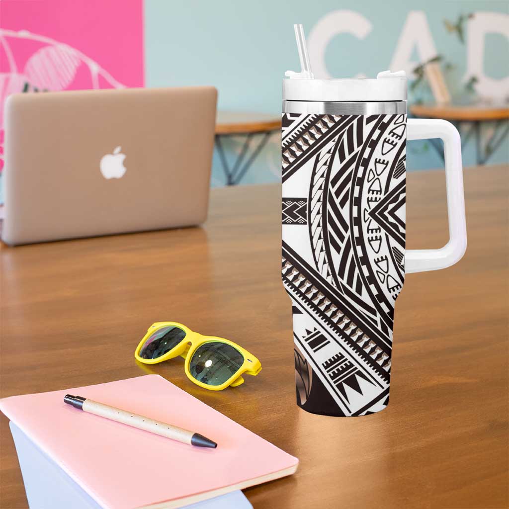 Hafa Adai Guam Discovery Day Tumbler With Handle Chamorro Latte Stone Hand Brown Version