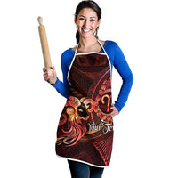 Personalised Polynesia Zodiac Aries Apron Galaxy Polynesian Pattern Chest Tattoo Style