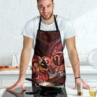 Personalised Polynesia Zodiac Aries Apron Galaxy Polynesian Pattern Chest Tattoo Style