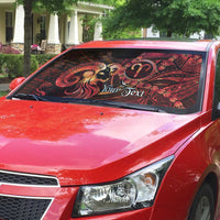 Personalised Polynesia Zodiac Aries Auto Sun Shade Galaxy Polynesian Pattern Chest Tattoo Style