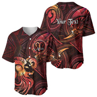 Personalised Polynesia Zodiac Aries Baseball Jersey Galaxy Polynesian Pattern Chest Tattoo Style LT14 - Polynesian Pride