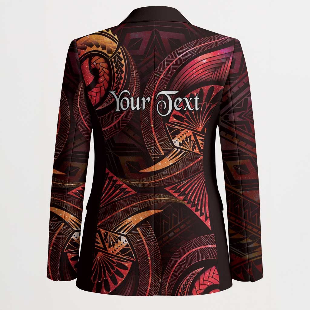 Personalised Polynesia Zodiac Aries Blazer Galaxy Polynesian Pattern Chest Tattoo Style