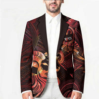 Personalised Polynesia Zodiac Aries Blazer Galaxy Polynesian Pattern Chest Tattoo Style