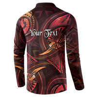 Personalised Polynesia Zodiac Aries Button Sweatshirt Galaxy Polynesian Pattern Chest Tattoo Style LT14 - Polynesian Pride