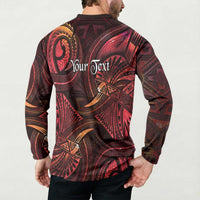 Personalised Polynesia Zodiac Aries Button Sweatshirt Galaxy Polynesian Pattern Chest Tattoo Style LT14 - Polynesian Pride