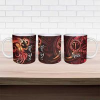 Personalised Polynesia Zodiac Aries Ceramic Mug Galaxy Polynesian Pattern Chest Tattoo Style LT14 - Polynesian Pride