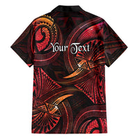 Personalised Polynesia Zodiac Aries Family Matching Off Shoulder Maxi Dress and Hawaiian Shirt Galaxy Polynesian Pattern Chest Tattoo Style