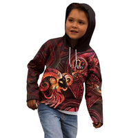 Personalised Polynesia Zodiac Aries Kid Hoodie Galaxy Polynesian Pattern Chest Tattoo Style LT14 - Polynesian Pride