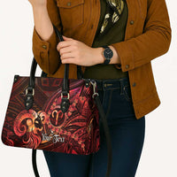 Personalised Polynesia Zodiac Aries Leather Bag Galaxy Polynesian Pattern Chest Tattoo Style