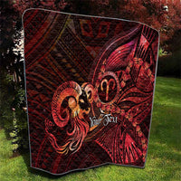 Personalised Polynesia Zodiac Aries Quilt Galaxy Polynesian Pattern Chest Tattoo Style
