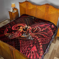 Personalised Polynesia Zodiac Aries Quilt Galaxy Polynesian Pattern Chest Tattoo Style