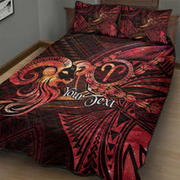 Personalised Polynesia Zodiac Aries Quilt Bed Set Galaxy Polynesian Pattern Chest Tattoo Style LT14 - Polynesian Pride