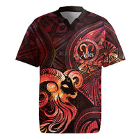 Personalised Polynesia Zodiac Aries Rugby Jersey Galaxy Polynesian Pattern Chest Tattoo Style