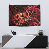Personalised Polynesia Zodiac Aries Tapestry Galaxy Polynesian Pattern Chest Tattoo Style