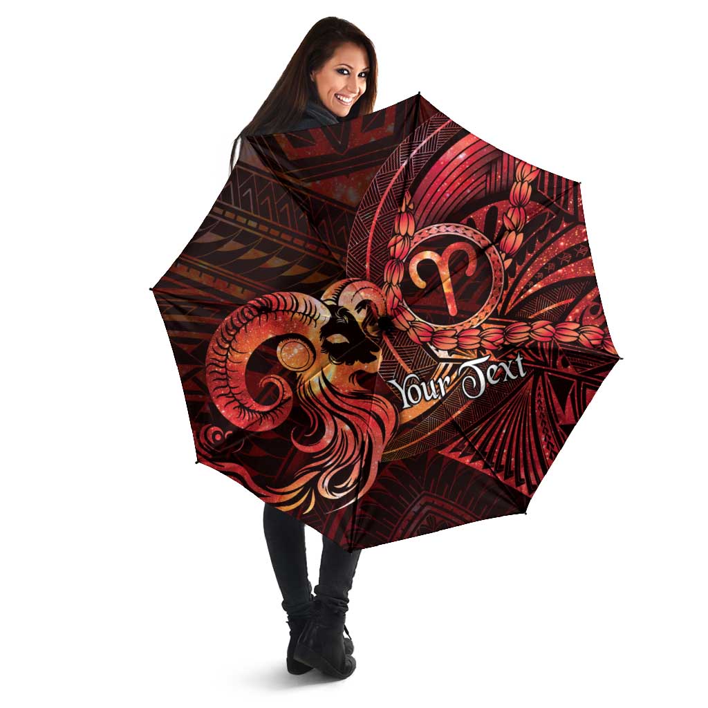 Personalised Polynesia Zodiac Aries Umbrella Galaxy Polynesian Pattern Chest Tattoo Style