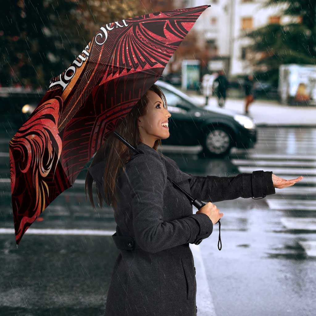 Personalised Polynesia Zodiac Aries Umbrella Galaxy Polynesian Pattern Chest Tattoo Style