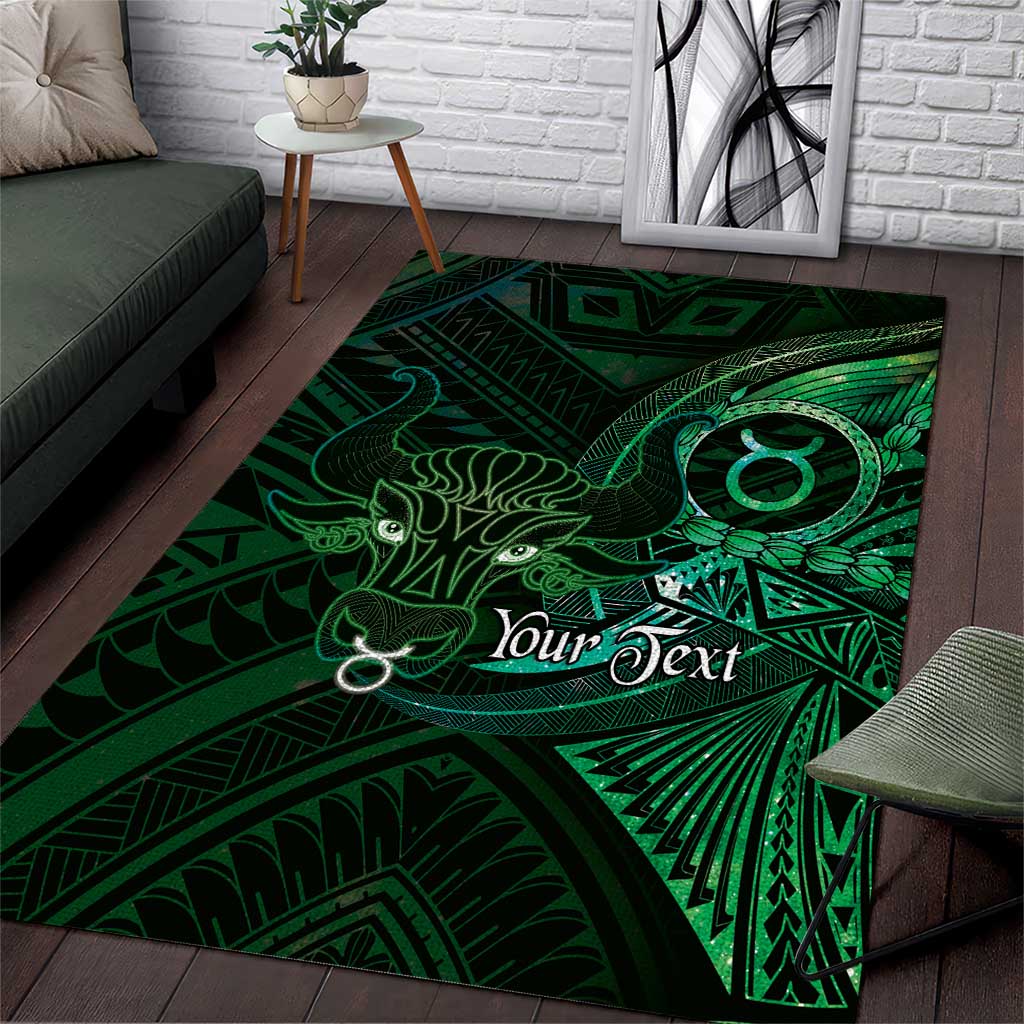 Personalised Polynesia Zodiac Taurus Area Rug Galaxy Polynesian Pattern Chest Tattoo Style