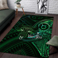 Personalised Polynesia Zodiac Taurus Area Rug Galaxy Polynesian Pattern Chest Tattoo Style