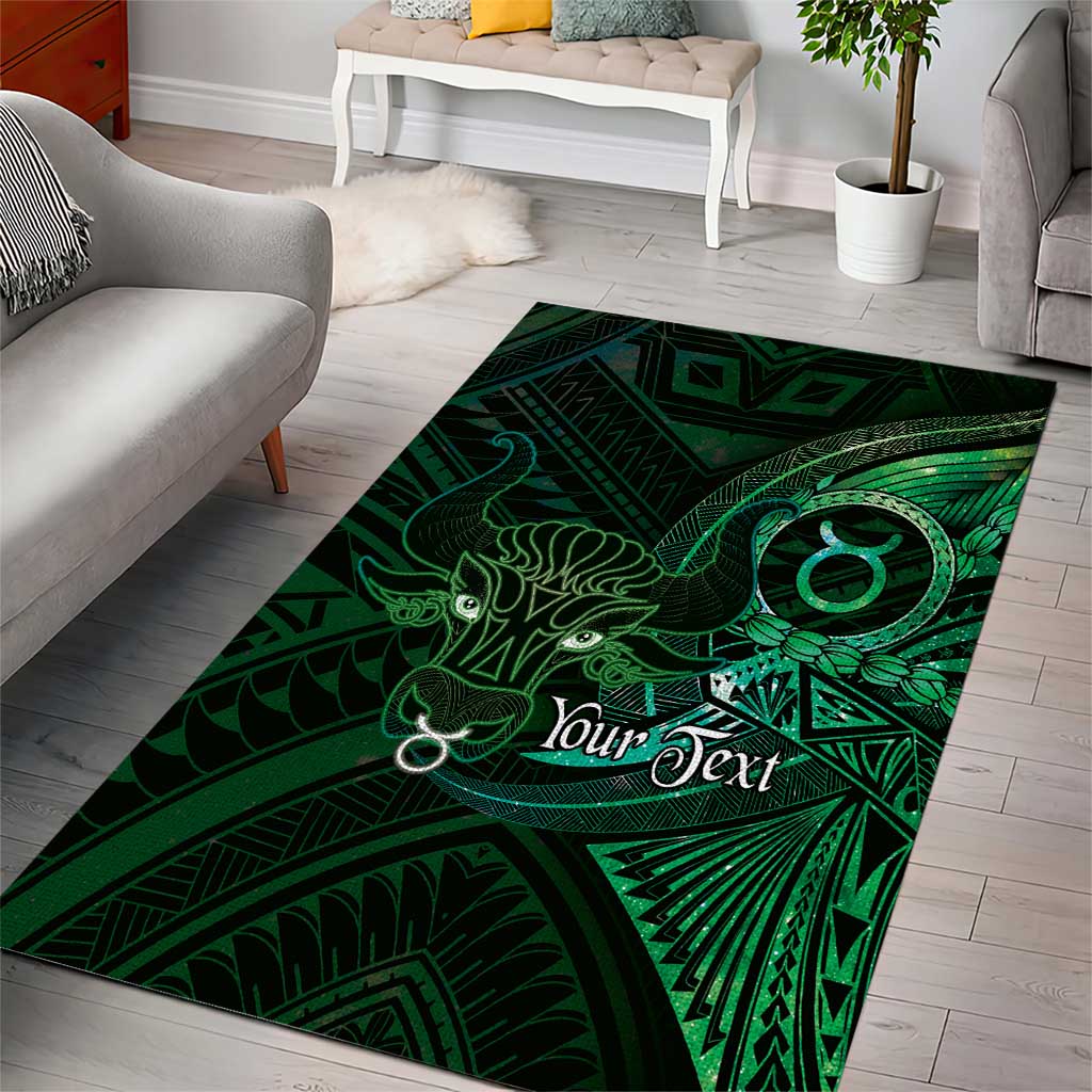 Personalised Polynesia Zodiac Taurus Area Rug Galaxy Polynesian Pattern Chest Tattoo Style