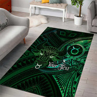 Personalised Polynesia Zodiac Taurus Area Rug Galaxy Polynesian Pattern Chest Tattoo Style