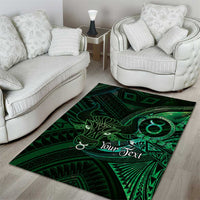 Personalised Polynesia Zodiac Taurus Area Rug Galaxy Polynesian Pattern Chest Tattoo Style