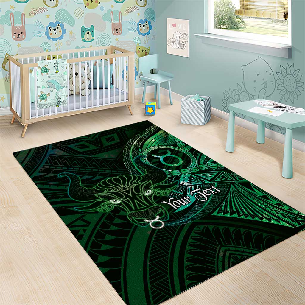 Personalised Polynesia Zodiac Taurus Area Rug Galaxy Polynesian Pattern Chest Tattoo Style