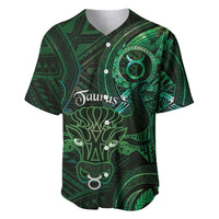 Personalised Polynesia Zodiac Taurus Baseball Jersey Galaxy Polynesian Pattern Chest Tattoo Style