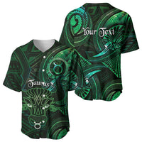 Personalised Polynesia Zodiac Taurus Baseball Jersey Galaxy Polynesian Pattern Chest Tattoo Style