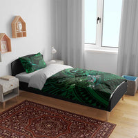 Personalised Polynesia Zodiac Taurus Bedding Set Galaxy Polynesian Pattern Chest Tattoo Style