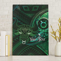 Personalised Polynesia Zodiac Taurus Canvas Wall Art Galaxy Polynesian Pattern Chest Tattoo Style