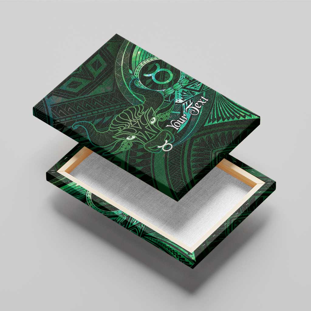 Personalised Polynesia Zodiac Taurus Canvas Wall Art Galaxy Polynesian Pattern Chest Tattoo Style