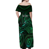 Personalised Polynesia Zodiac Taurus Family Matching Off Shoulder Maxi Dress and Hawaiian Shirt Galaxy Polynesian Pattern Chest Tattoo Style LT14 - Polynesian Pride