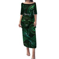 Personalised Polynesia Zodiac Taurus Family Matching Puletasi and Hawaiian Shirt Galaxy Polynesian Pattern Chest Tattoo Style