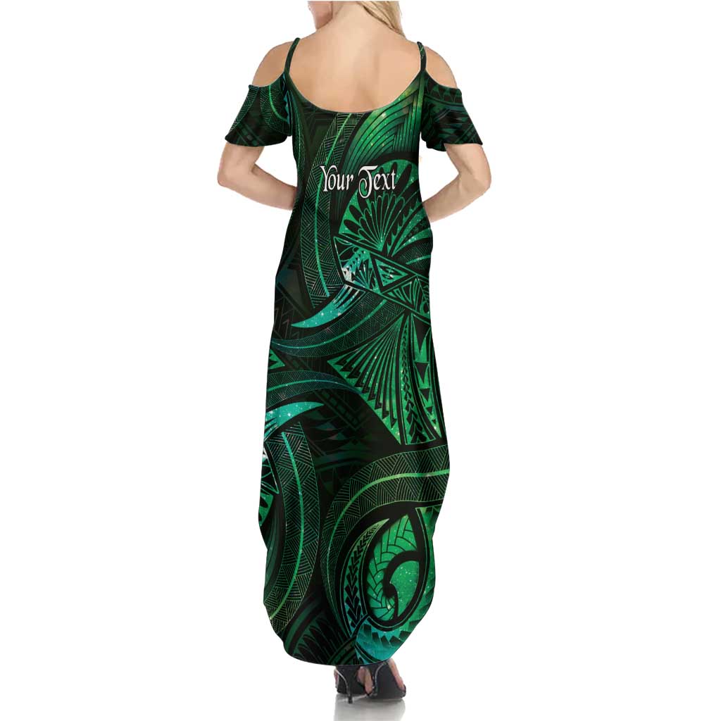 Personalised Polynesia Zodiac Taurus Family Matching Summer Maxi Dress and Hawaiian Shirt Galaxy Polynesian Pattern Chest Tattoo Style LT14 - Polynesian Pride